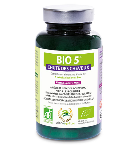 BIO 5 chute des cheveux (pilulier) - Comprimés pour 3 mois