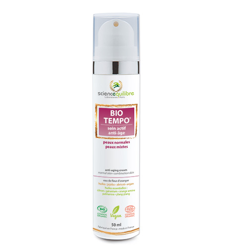 BIO TEMPO soin actif anti-âge - Aux huiles essentielles bio