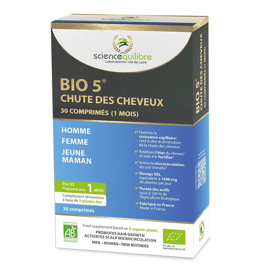 BIO 5 chute des cheveux BIO 5 chute des cheveux (étuis XS et XL)